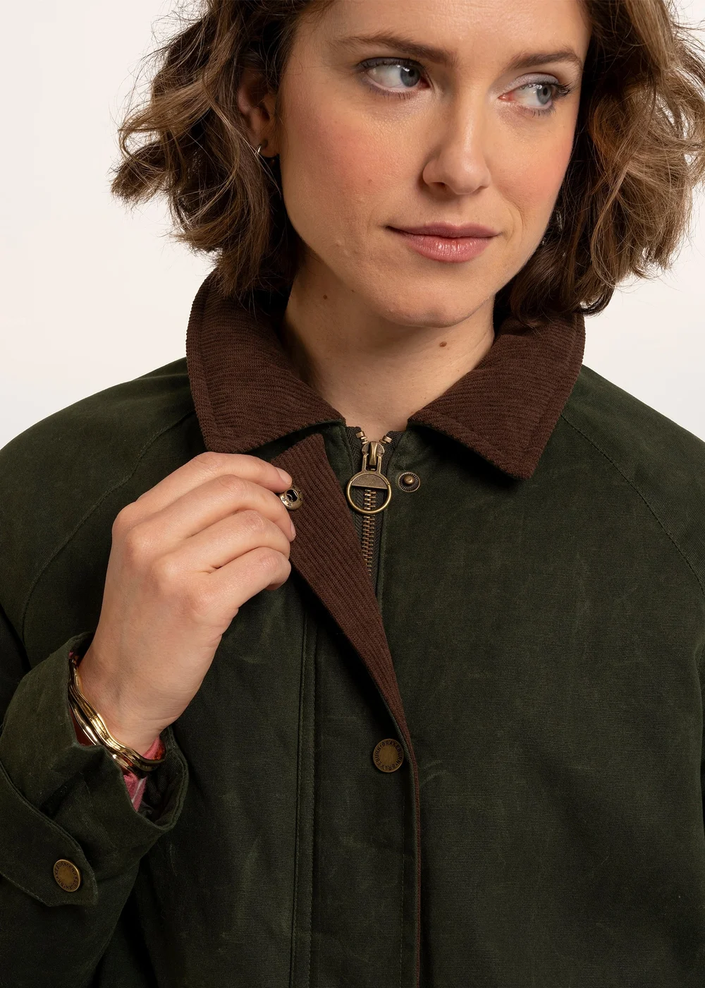 Brakeburn Green Pear Cord Collar Barn Jacket - 18 Image 4