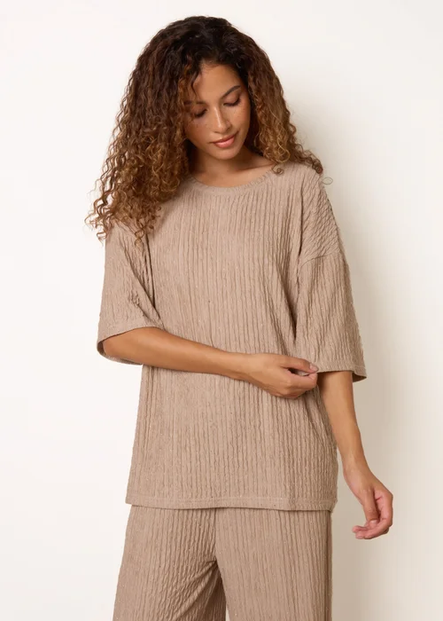 Blue Vanilla Stone Diamante Textured Top - S/M Image 3