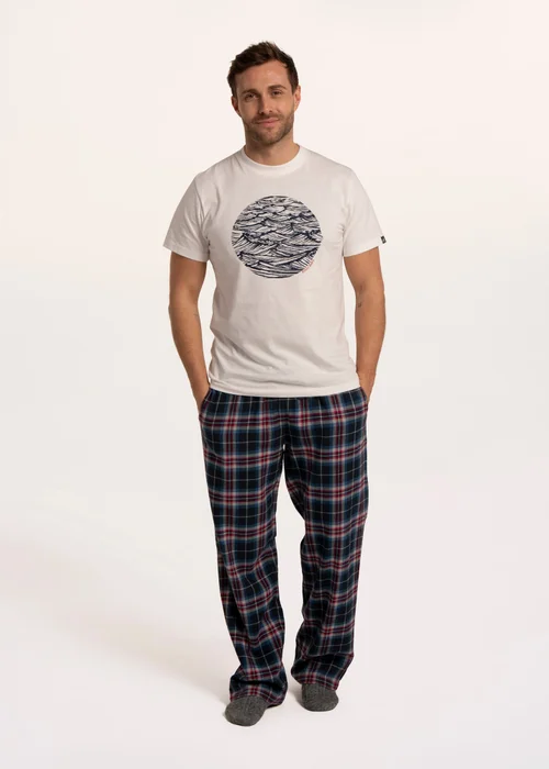 Brakeburn Green Cassington Check Open Hem Pyjama Bottoms - 36 Image 1