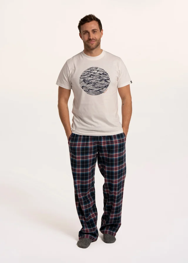 Brakeburn Green Cassington Check Open Hem Pyjama Bottoms