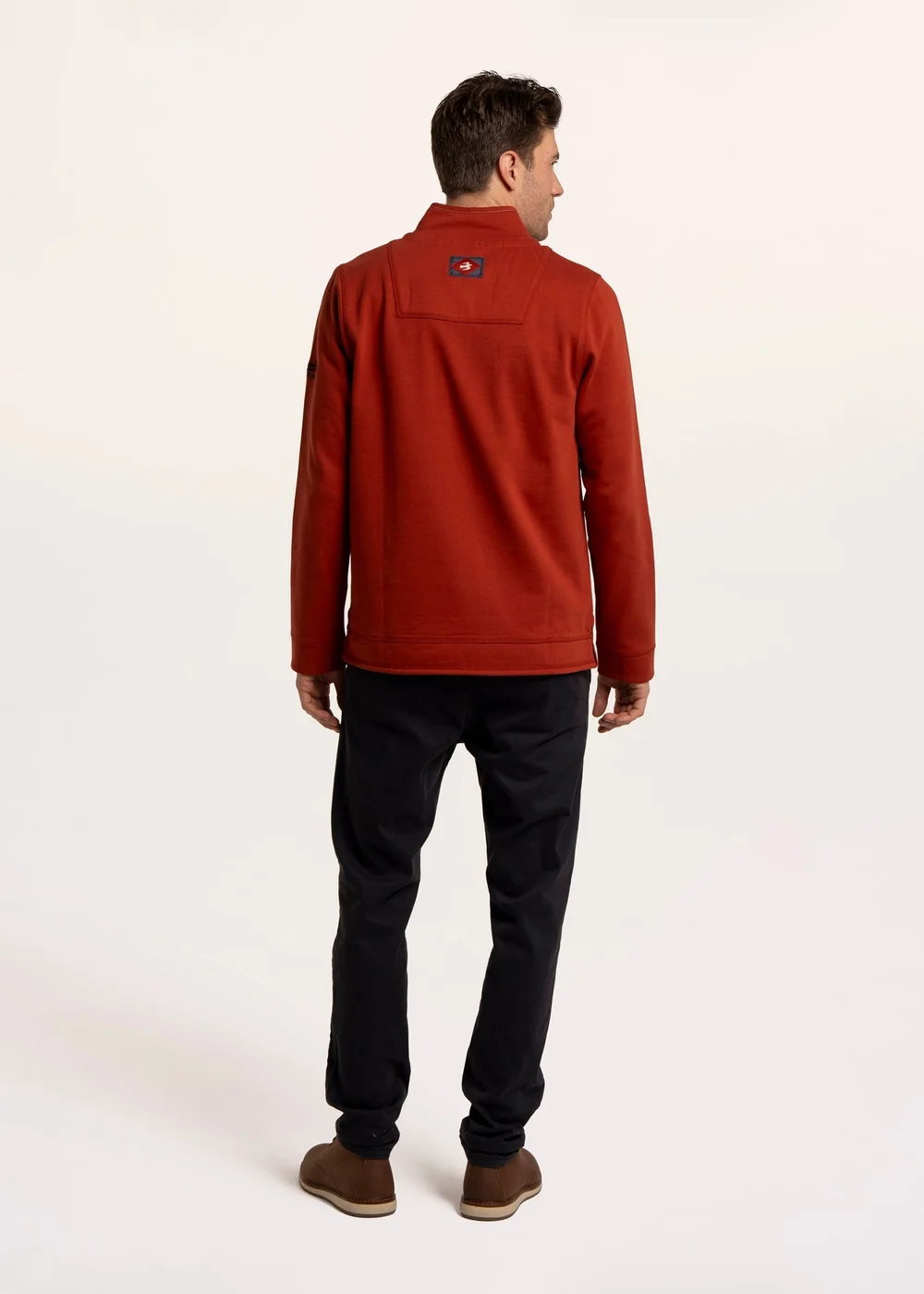 Brakeburn Rust Frampton 1/4 Zip Sweat - S Image 2