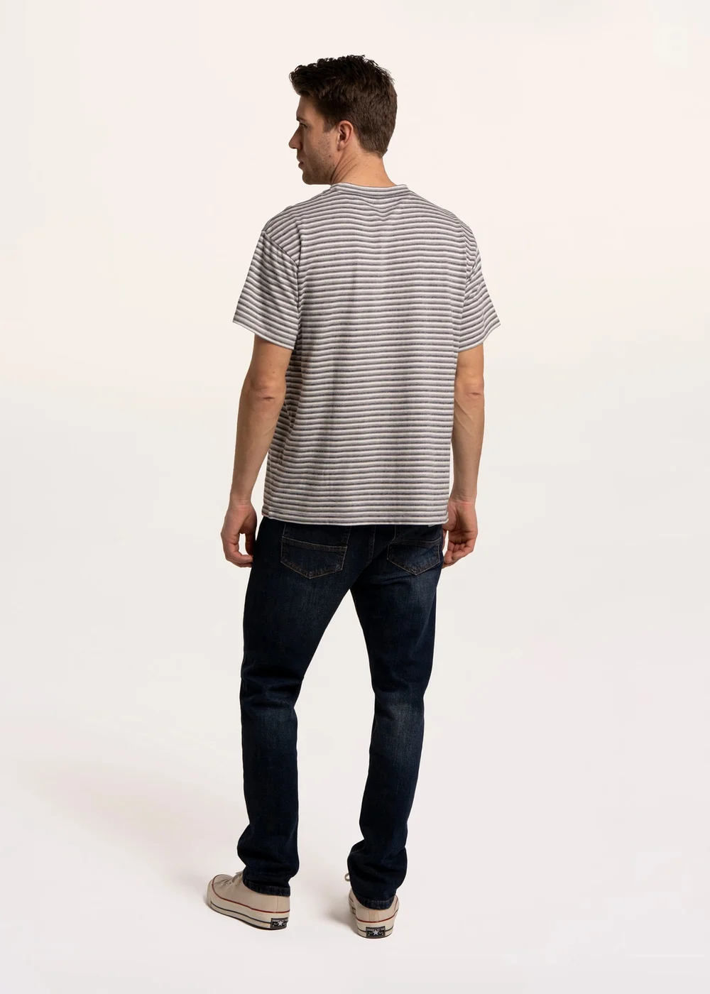 Brakeburn Navy Spruce Multi Stripe T-Shirt - 2XL Image 2
