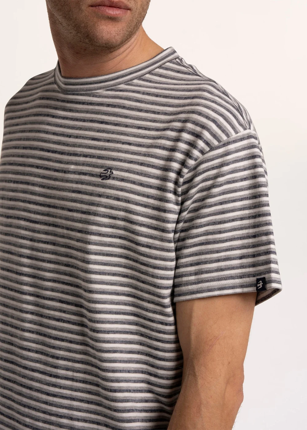 Brakeburn Navy Spruce Multi Stripe T-Shirt - 2XL Image 4