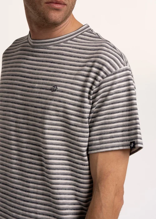 Brakeburn Navy Spruce Multi Stripe T-Shirt - 2XL Image 4