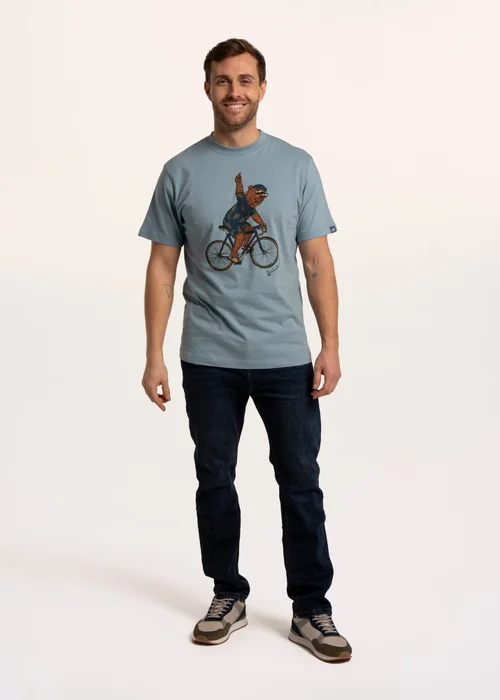 Brakeburn Blue Hanwell Bear On A Bike T-Shirt - S Image 1