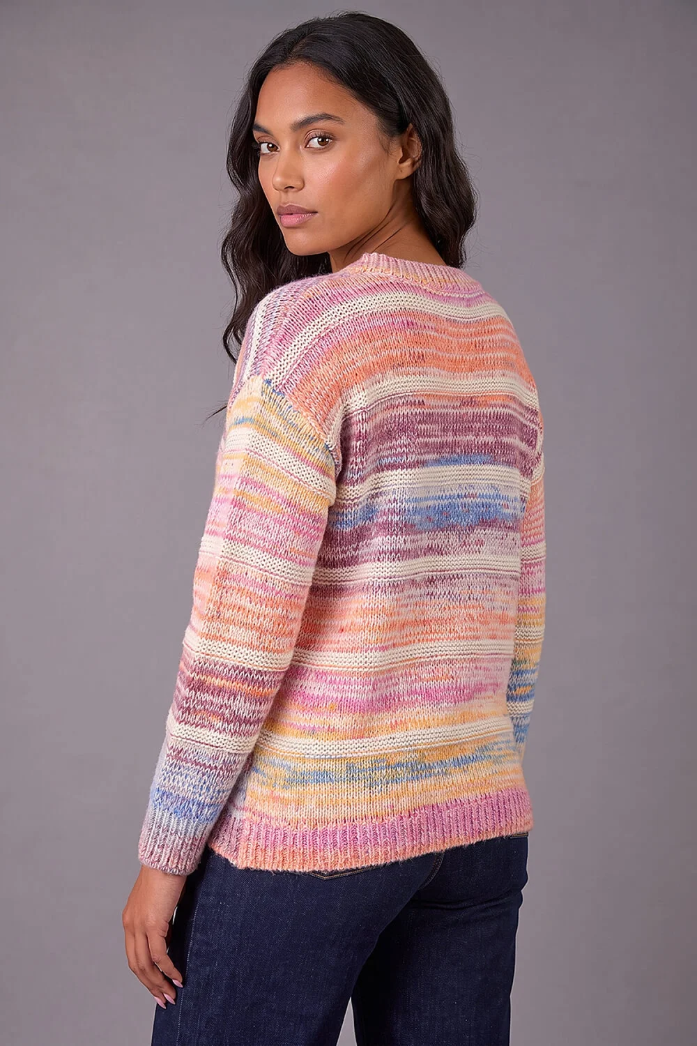 Roman Pink Fluffy Stripe Knit - 14 Image 3