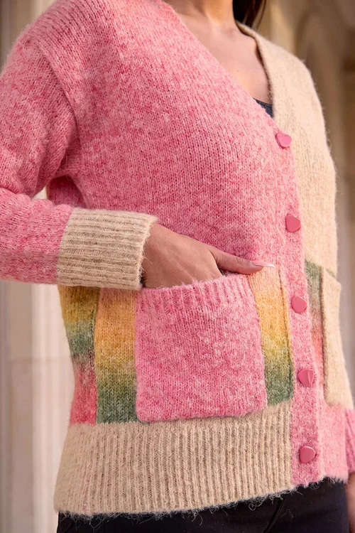 Roman Pink Petite Pocket Cardigan - 18 Image 4