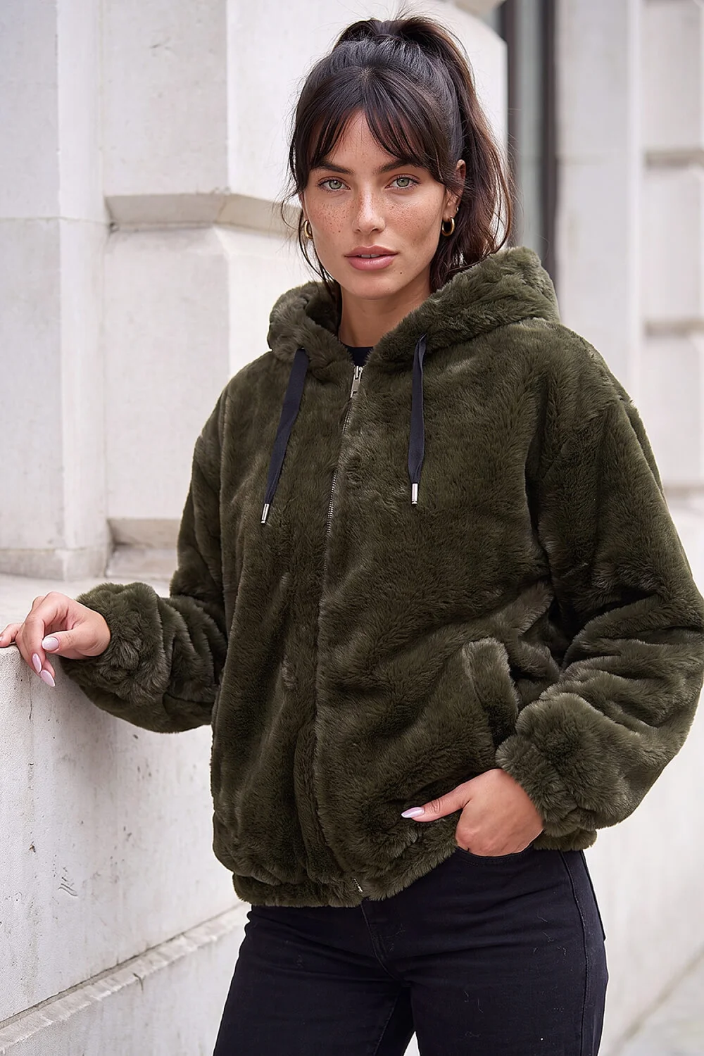 Roman Forest Faux Fur Hood Jacket - 14 Image 2