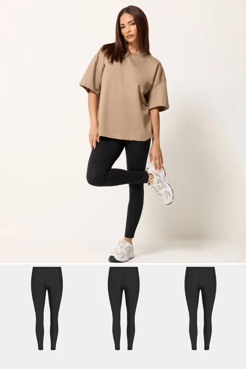 PixieGirl Petite 3 Pack Black Leggings - 8/L27 Image 1