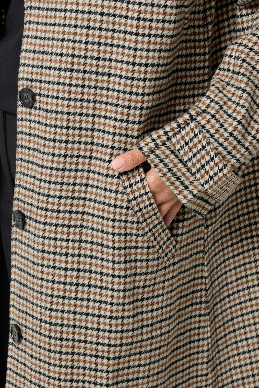 PixieGirl Petite Brown Check Maxi Coat - 18 Image 5