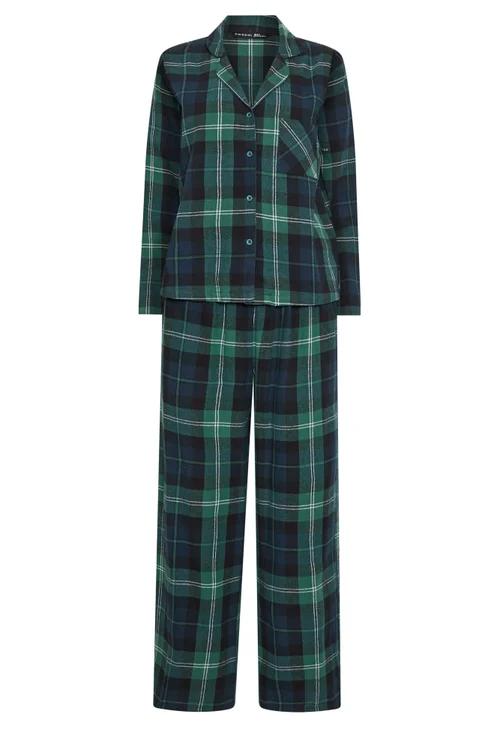 PixieGirl Petite Green Check Long Sleeve Cotton Pyjamas - 6-8 Image 5