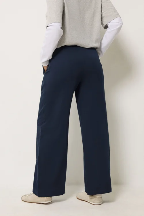 PixieGirl Petite Navy Blue Wide Leg Joggers - 16 Image 3