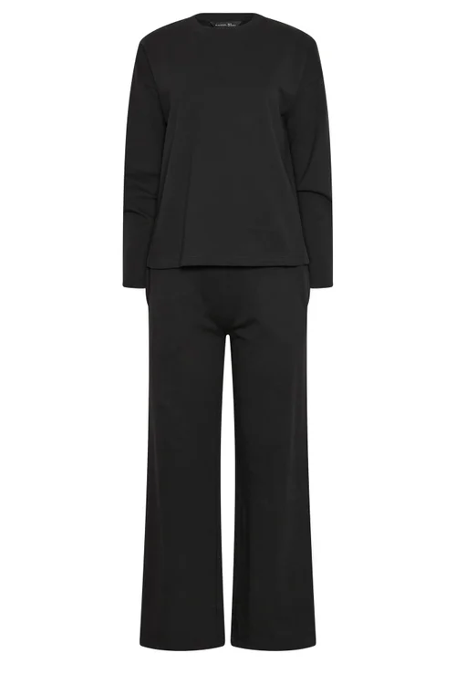 PixieGirl Petite Set Black Sweat Jersey Top & Joggers - 10/L27 Image 5
