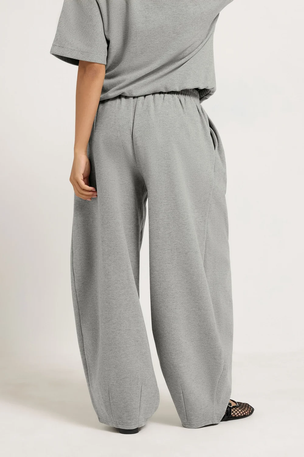 PixieGirl Petite Grey Brushed Barrel Leg Trousers - 10 Image 3