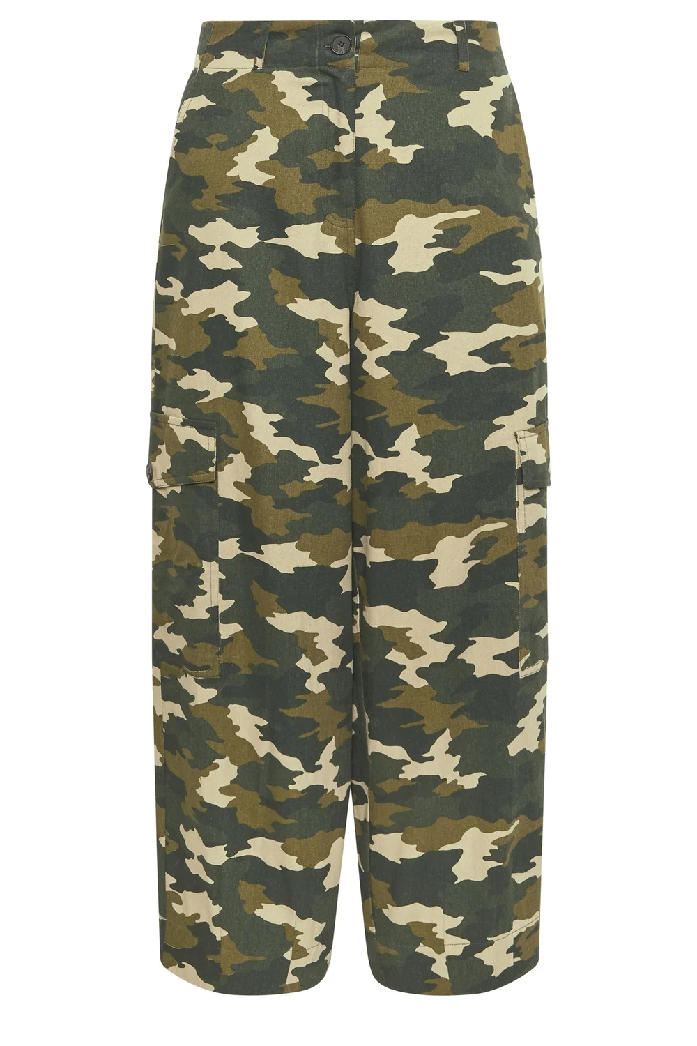 PixieGirl Petite Khaki Green Twill Camo Cargo Trousers - 8 Image 5