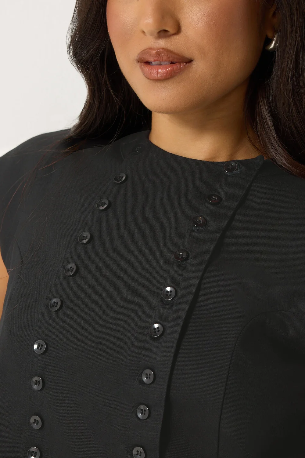 PixieGirl Petite Black Button Up Top - 16 Image 4