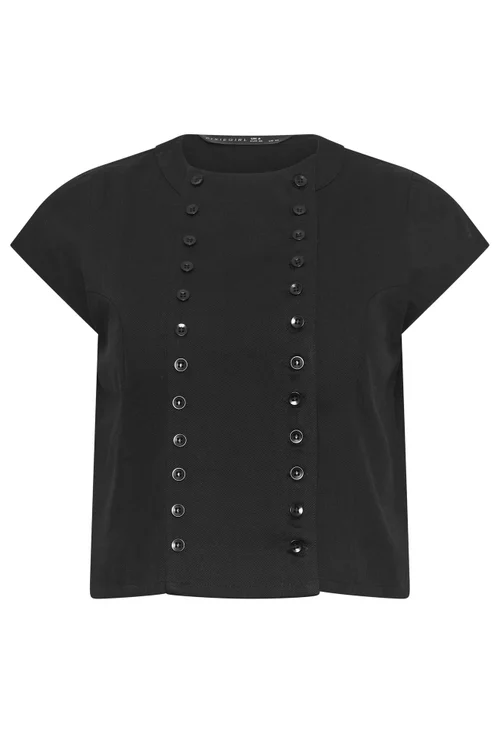PixieGirl Petite Black Button Up Top - 16 Image 5