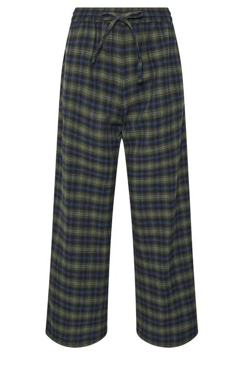 PixieGirl Petite Green Brushed Check Wide Leg Trousers - 18 Image 5