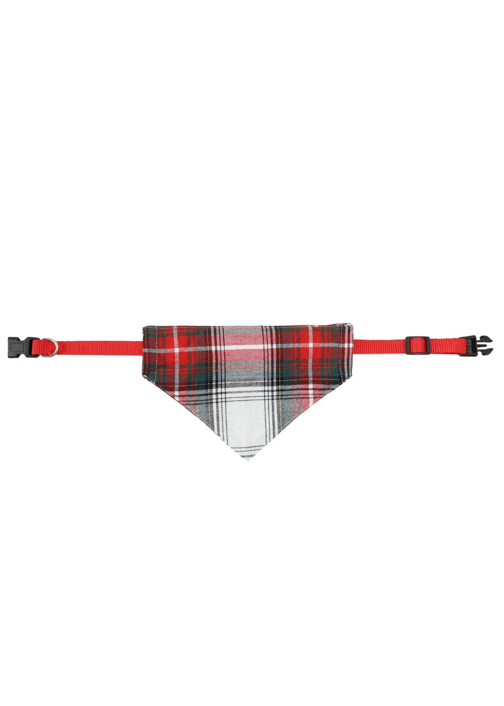 My Christmas Pyjamas White Tidings & Tartan Pet Matching Bandana - S Image 1
