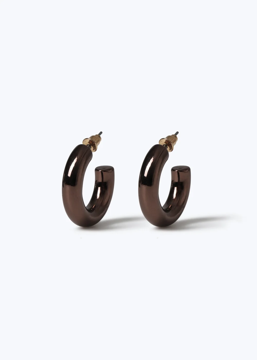 Muse Chocolate Plate Hoop Earrings - One Size Image 1