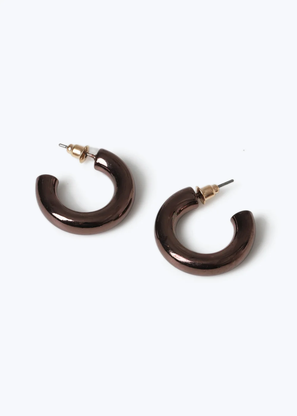 Muse Chocolate Plate Hoop Earrings - One Size Image 2