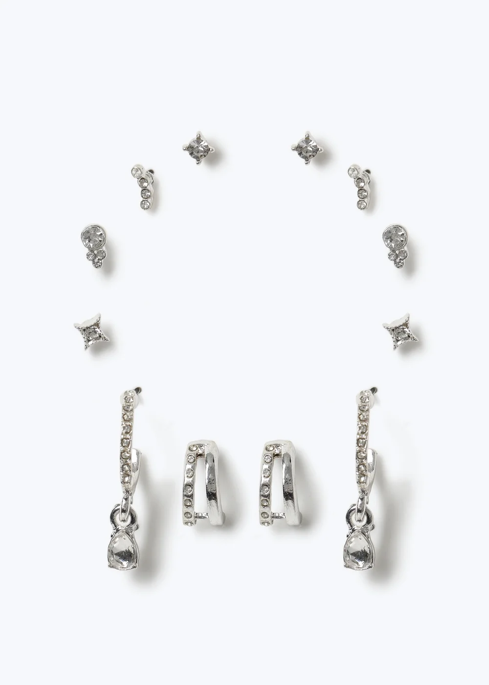 Muse 6 Pack Silver Earrings - One Size Image 1
