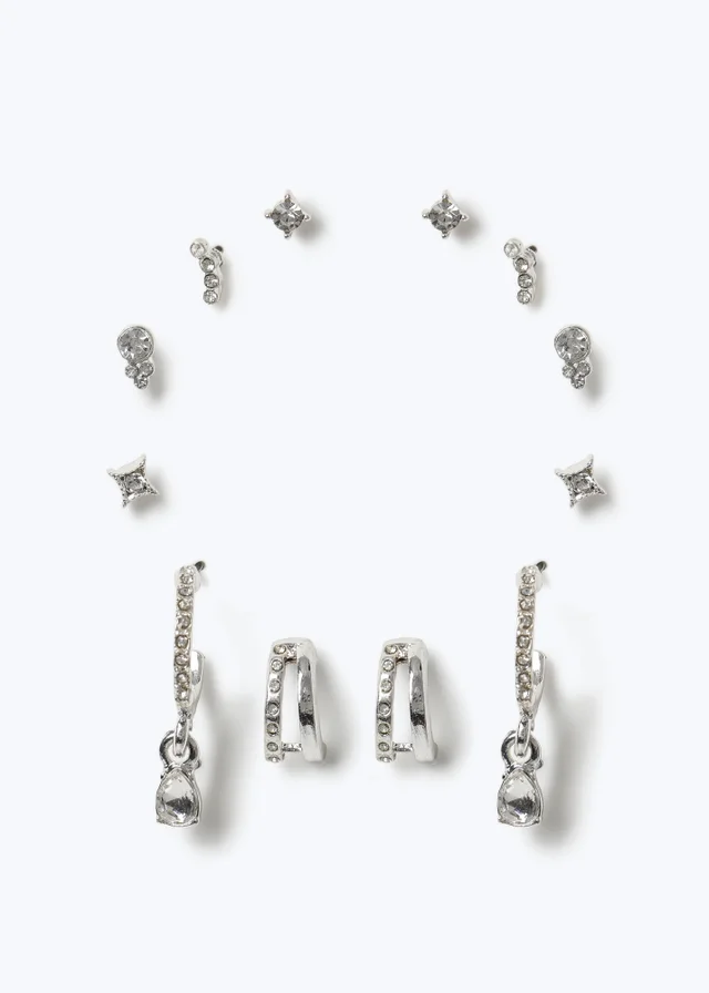 Muse 6 Pack Silver Earrings