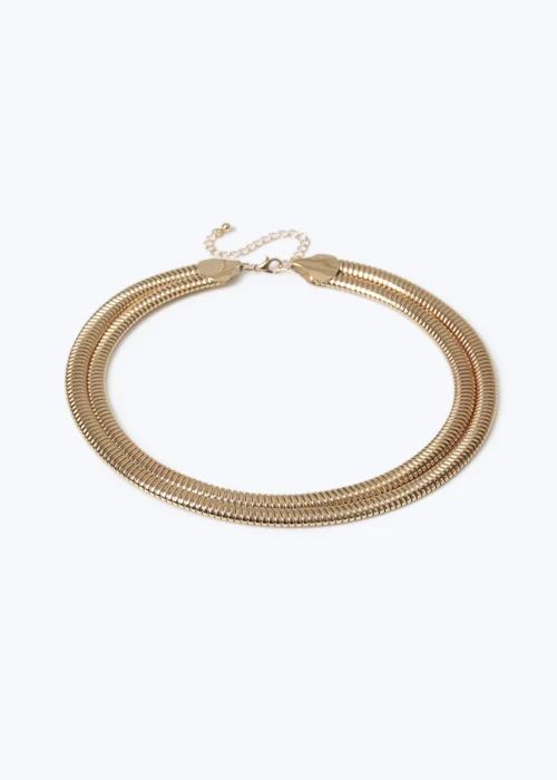 Muse Gold Double Ridge Necklace - One Size Image 1