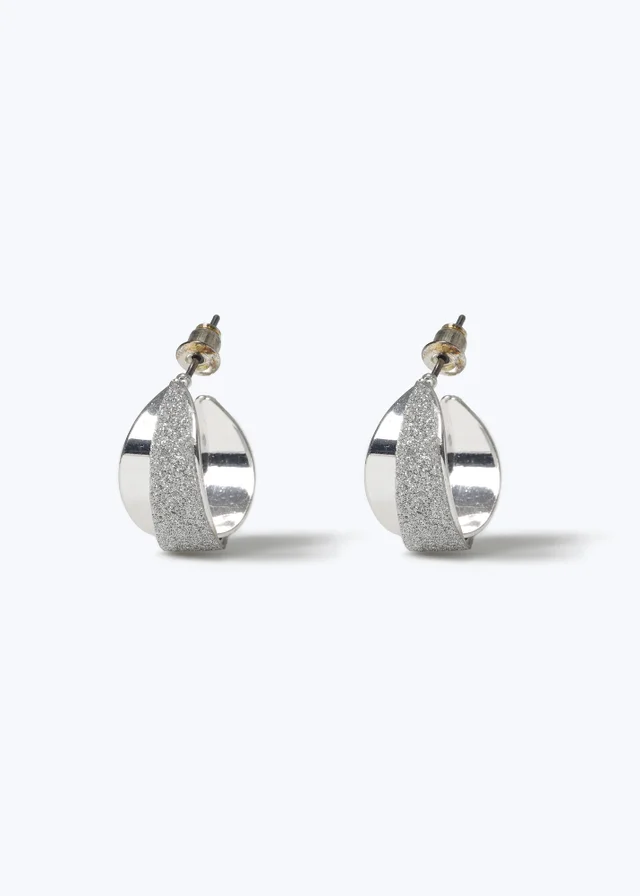 Muse Glitter Paper Hoop Earrings