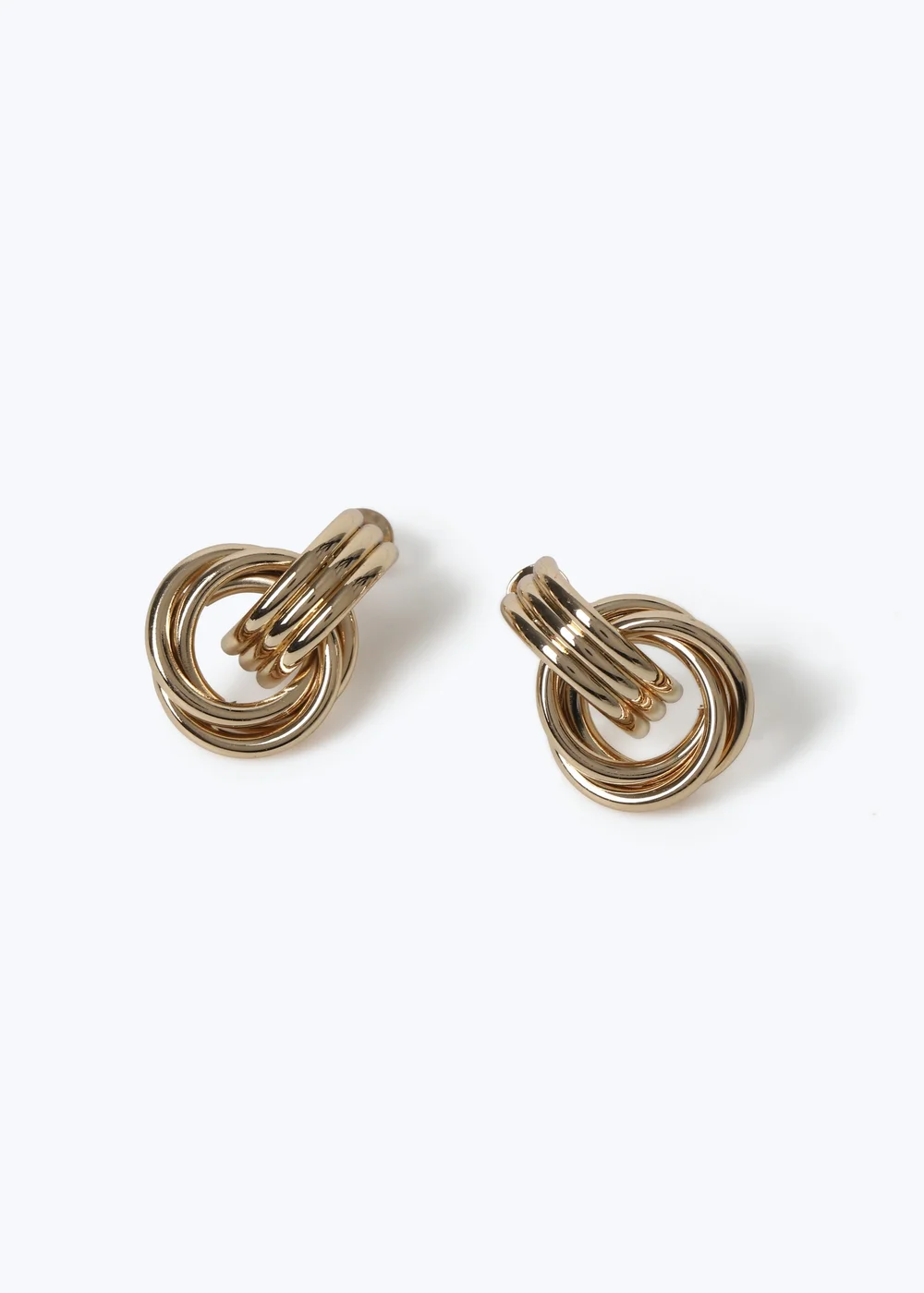 Muse Gold Mini Door Knocker Earrings - One Size Image 2