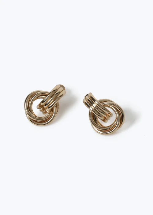 Muse Gold Mini Door Knocker Earrings - One Size Image 2
