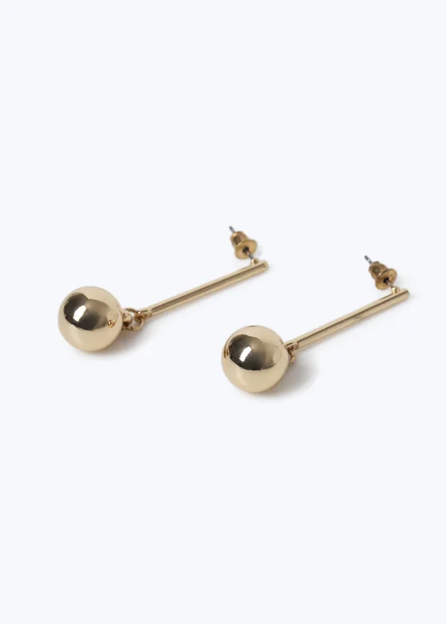 Muse Gold Ball Stick Drop Earrings - One Size Image 2