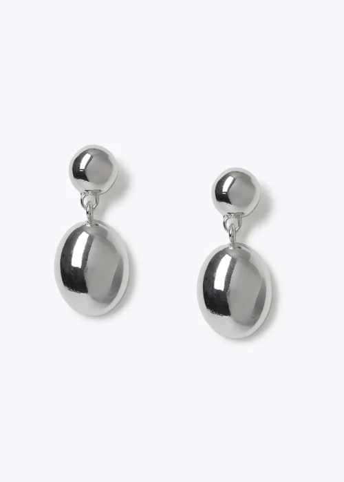 Muse Silver Double Drop Earrings - One Size Image 1