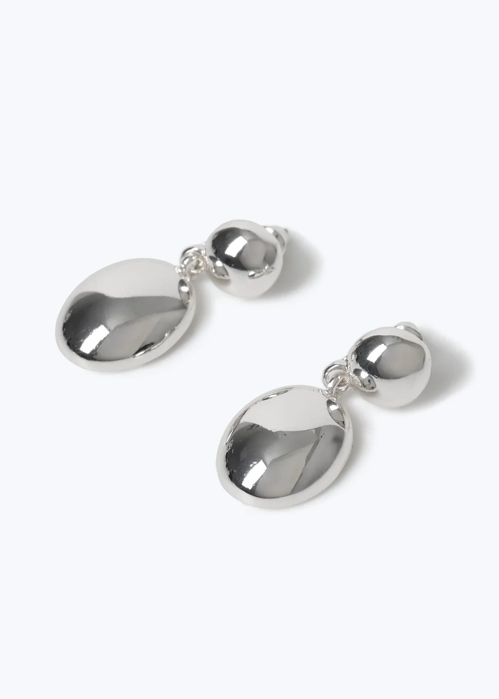 Muse Silver Double Drop Earrings - One Size Image 2