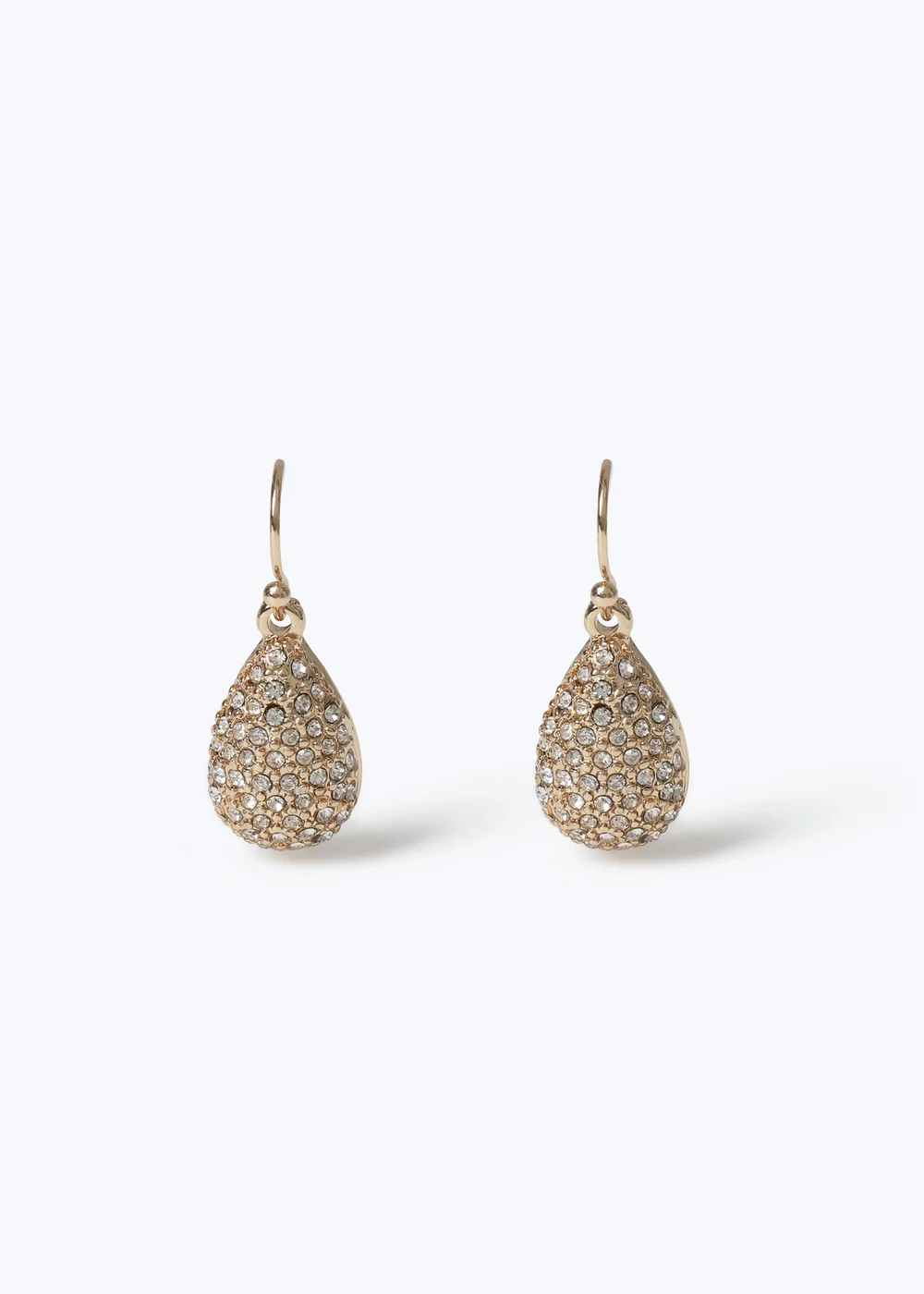 Muse Gold Teardrop Pave Earrings - One Size Image 1