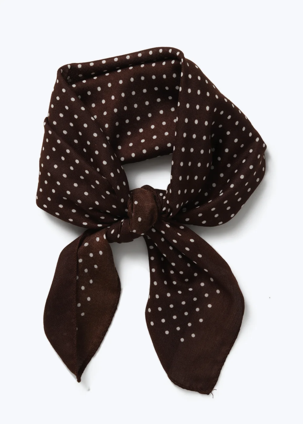 Muse Brown Polka Dot Scarf - One Size Image 1