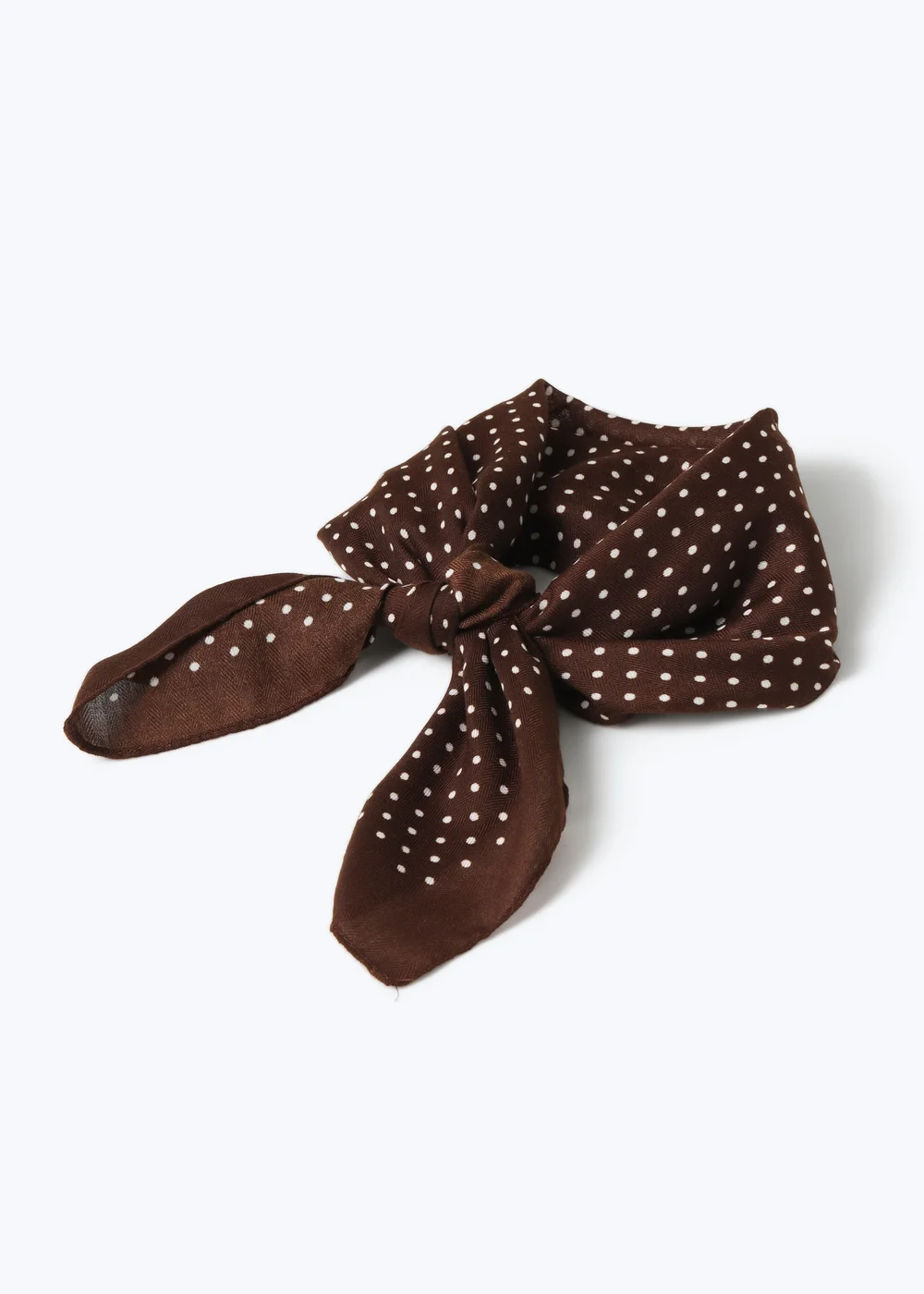 Muse Brown Polka Dot Scarf - One Size Image 2