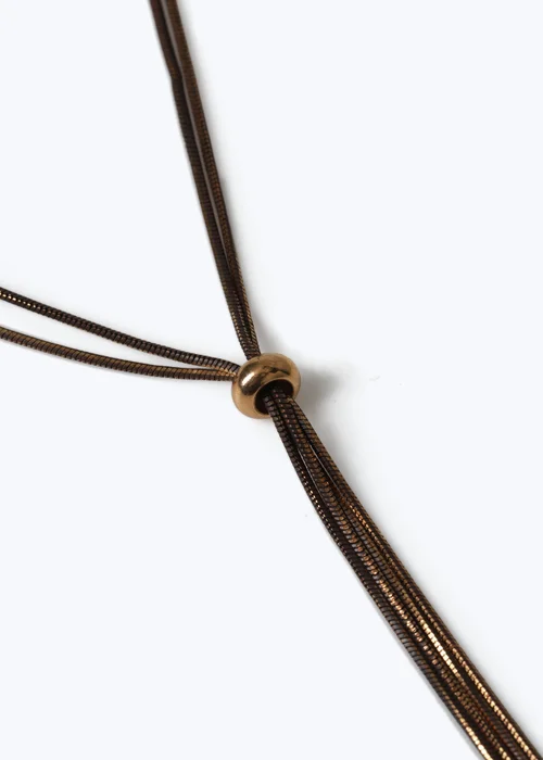 Muse Brown Snake Lariat Necklace - One Size Image 2