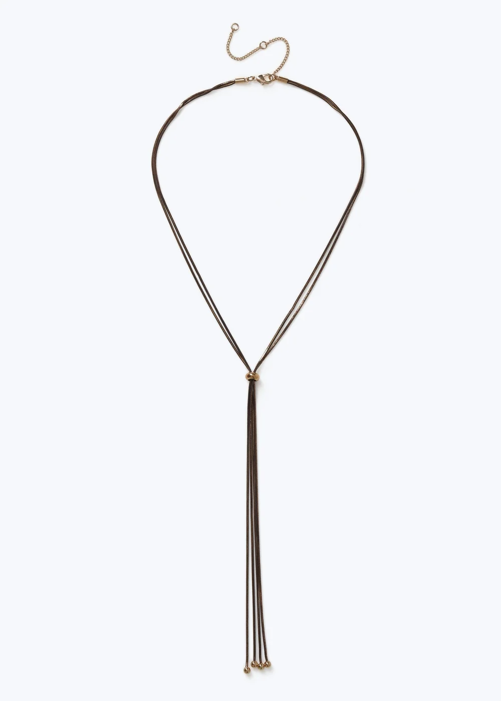 Muse Brown Snake Lariat Necklace - One Size Image 1