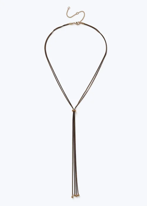 Muse Brown Snake Lariat Necklace - One Size Image 1