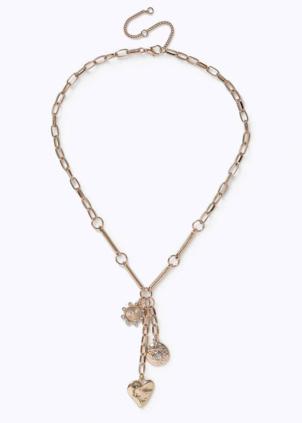 Muse Gold Multi-Charm Heart Pendant Necklace - One Size Image 1