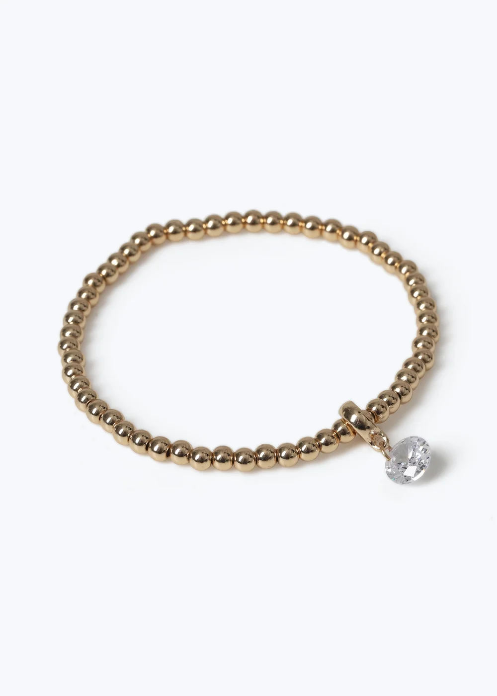 Muse Gold Crystal Stretch Bracelet - One Size Image 2
