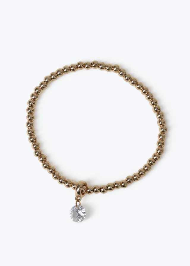 Muse Gold Crystal Stretch Bracelet