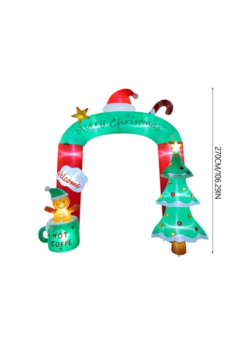 Lifeideas Green Christmas Blow-up Archway Inflatable Model Decoration 9FT/2.7M - One Size Image 2