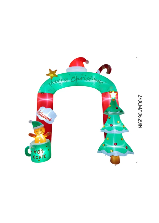Lifeideas Green Christmas Blow-up Archway Inflatable Model Decoration 9FT/2.7M