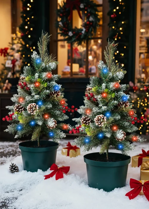 Lifeideas Green Artificial Christmas Tree with Decorations and LED Lights - Single Image 6