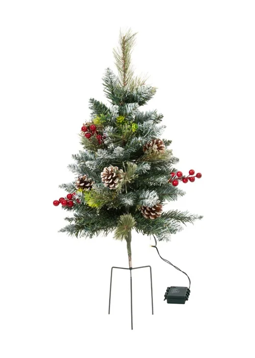 Lifeideas Green Artificial Christmas Tree with Decorations and LED Lights - Single Image 3