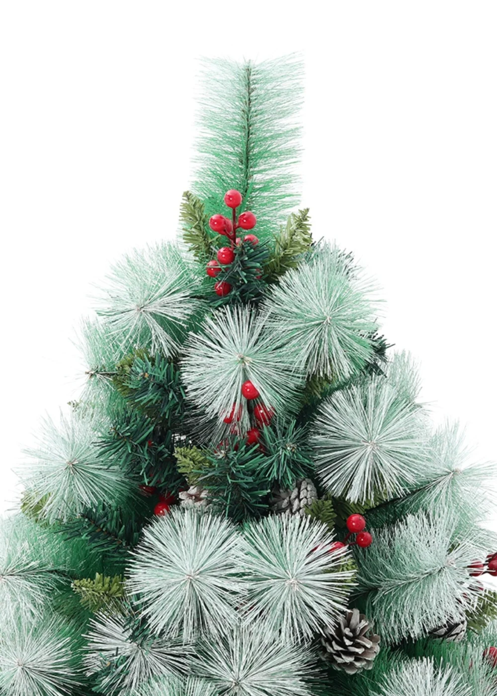 Lifeideas Multicoloured Artificial Green Flocked Full Christmas Tree with Stand 1.8m - One Size Image 3