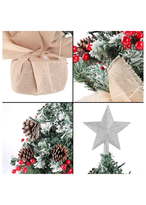 Lifeideas Green Mini Tabletop Artificial DIY Christmas Tree with Star Topper - One Size Image 4
