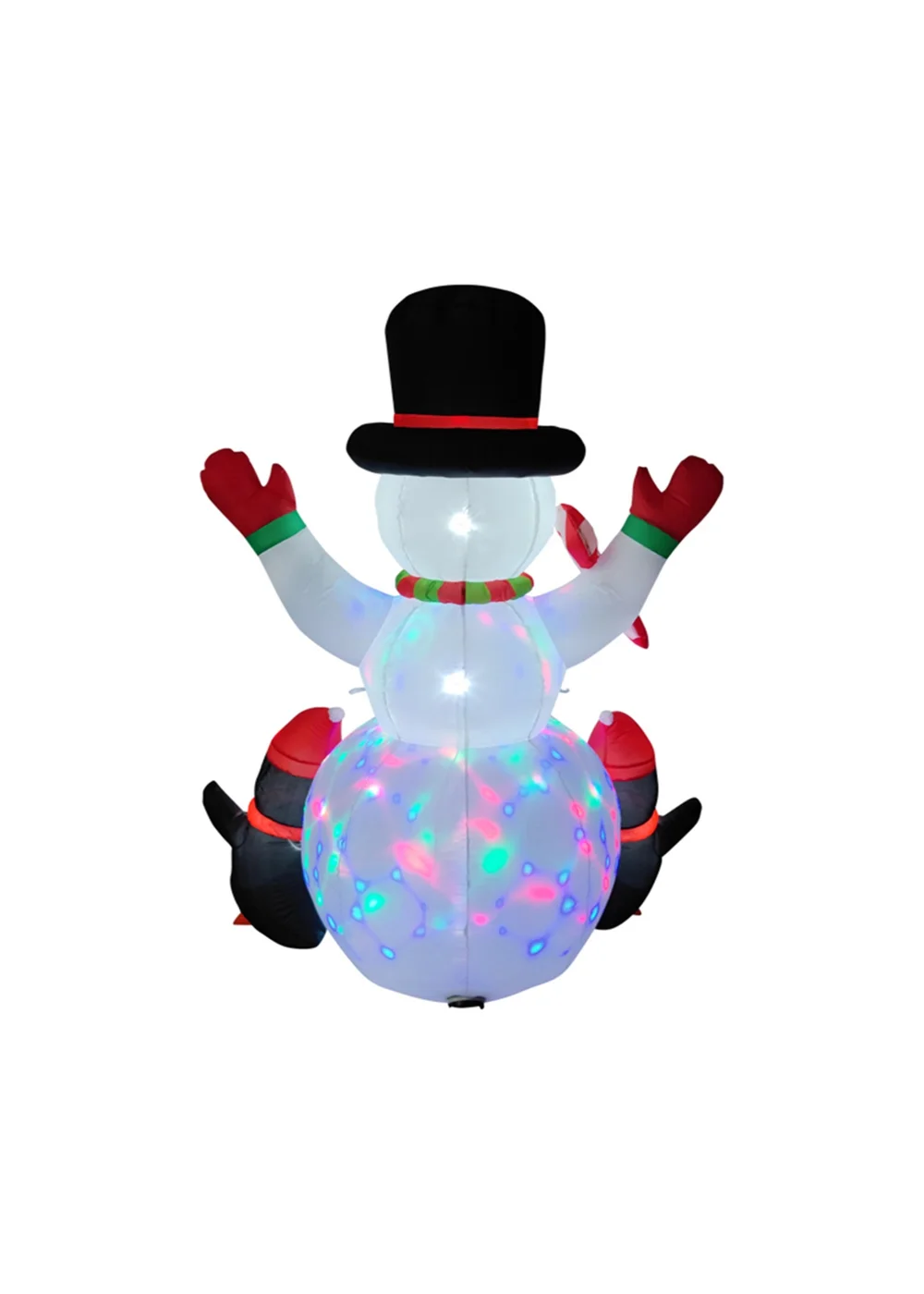 Lifeideas White Christmas Inflatable Snowman and Penguins Decorations with LED Lights 6ft - One Size Image 3